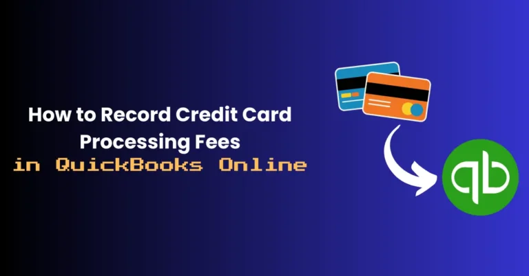 how to record credit card processing fees in quickbooks online