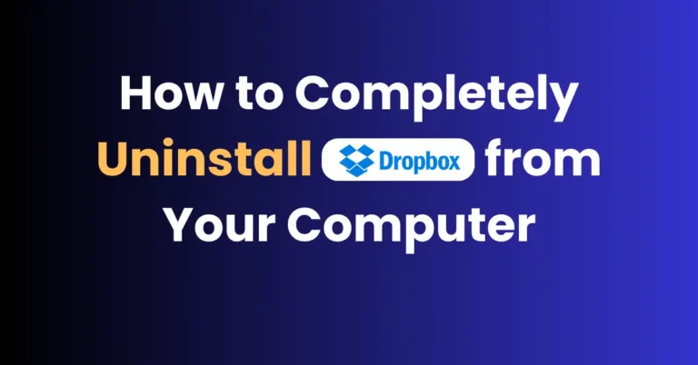 uninstall dropbox