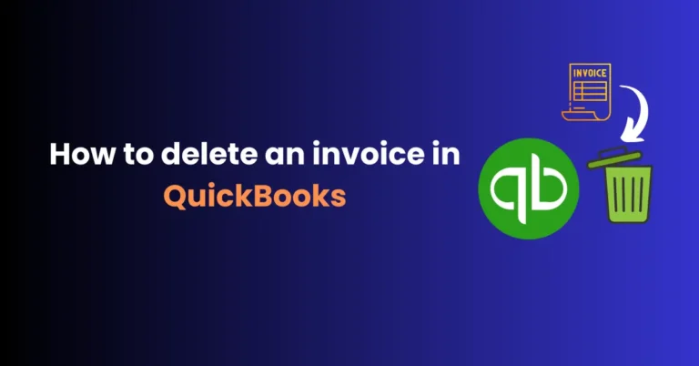 how to delete an invoice in Quickbooks