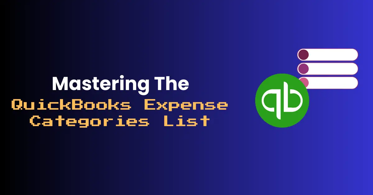 quickbooks expense categories list